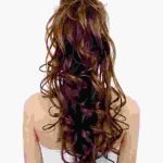 Long curly hair brown wig